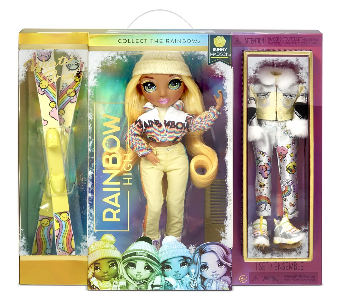 ДЕФЕКТ УПАКОВКИ Кукла Rainbow High Winter Break Fashion Doll- Sunny Madison (Yellow)
