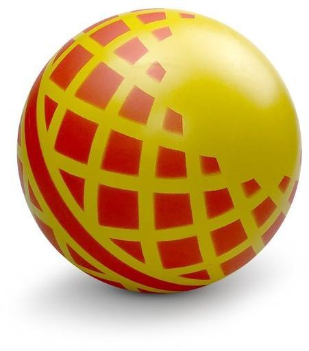 Мяч детский Кружочки 15 см, окраш. по трафарету, в ассорт.