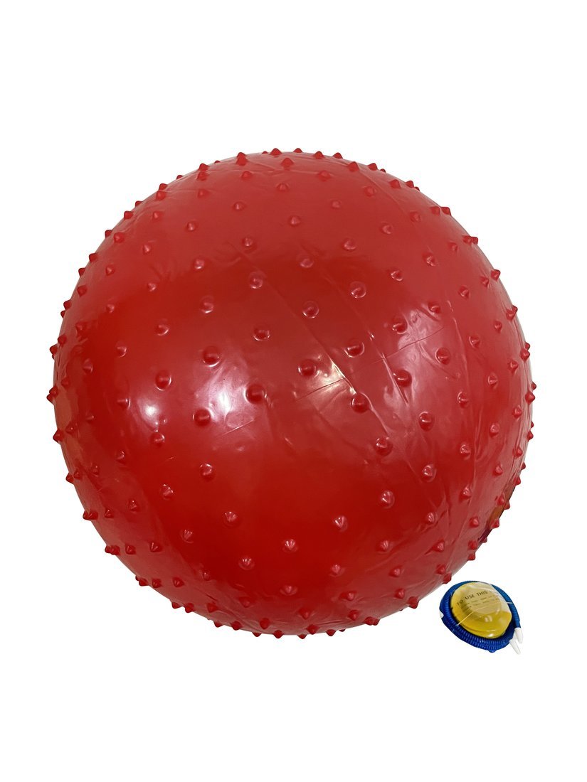 Мяч Фитнес Х- Match 55 см. с шипами массажный, ПВХ, красный